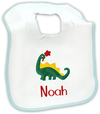 Baby's Bib with Dinosaur Design